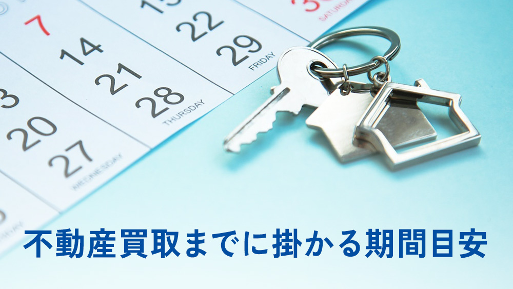 不動産買取までに掛かる期間目安